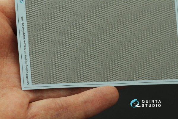 Quinta Studio QD48463 Quilting cover for US helicopter cockpit. 3D-Printed coloured Interior on decal paper (All kits) 1/48