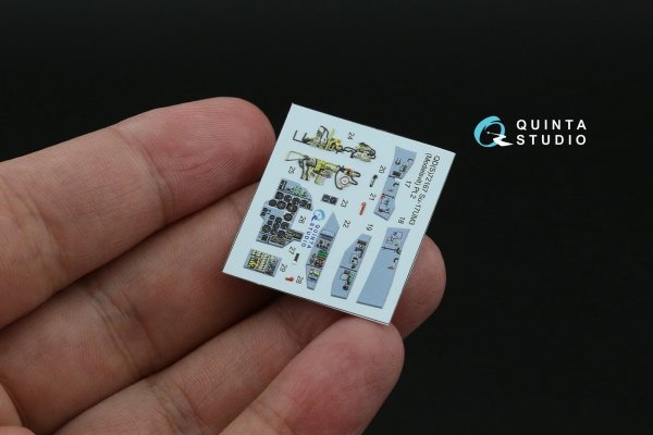 Quinta Studio QDS-72167 Su-17UM3 3D-Printed &amp; coloured Interior on decal paper (Modelsvit) (small version) 1/72