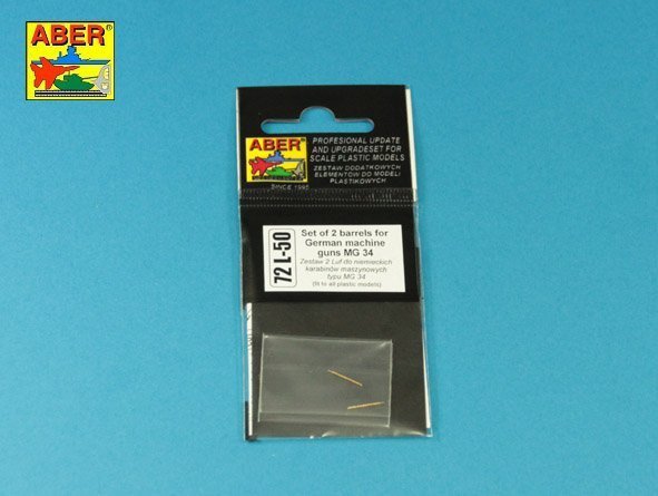 Aber 72L-50 Set of 2 barrels for German machine guns MG34 (1:72)
