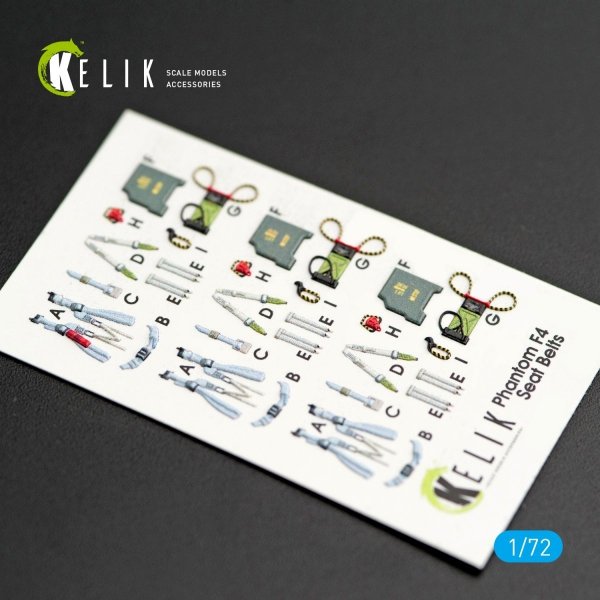 KELIK K72006 F-4J &quot;PHANTOM II&quot; INTERIOR 3D DECALS FOR FINEMOLDS KIT 1/72