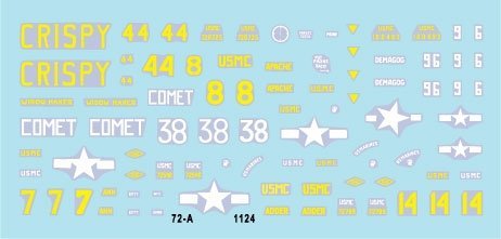 Star Decals 72-A1124 US PACIFIC WARS - IWO JIMA USMC Sherman tanks 1/72