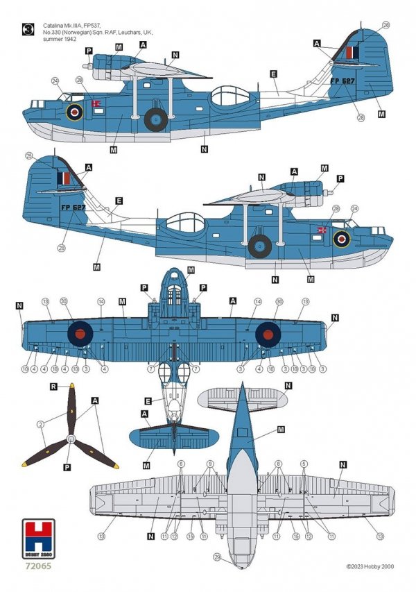 Hobby 2000 72065 Consolidated PBY-5A Catalina ETO ( Academy + CARTOGRAF + MASKI) 1/72