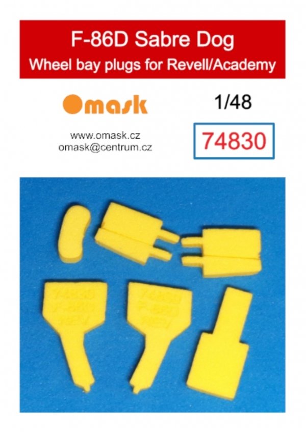 Omask 74830 F-86D Sabre Dog wheel bay plugs (for Revell/Academy) 1/48