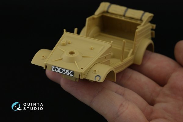 Quinta Studio QD35141 Kubelwagen Type 82 3D-Printed &amp; coloured Interior on decal paper (Tamiya) 1/35