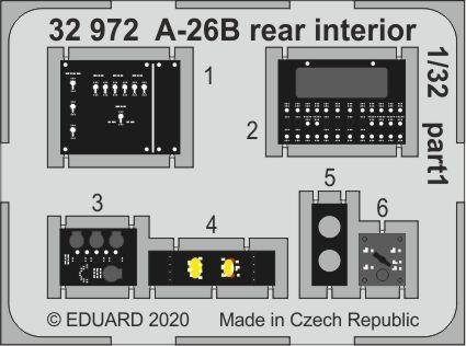 Eduard 32972 A-26B rear interior 1/32 HOBBY BOSS