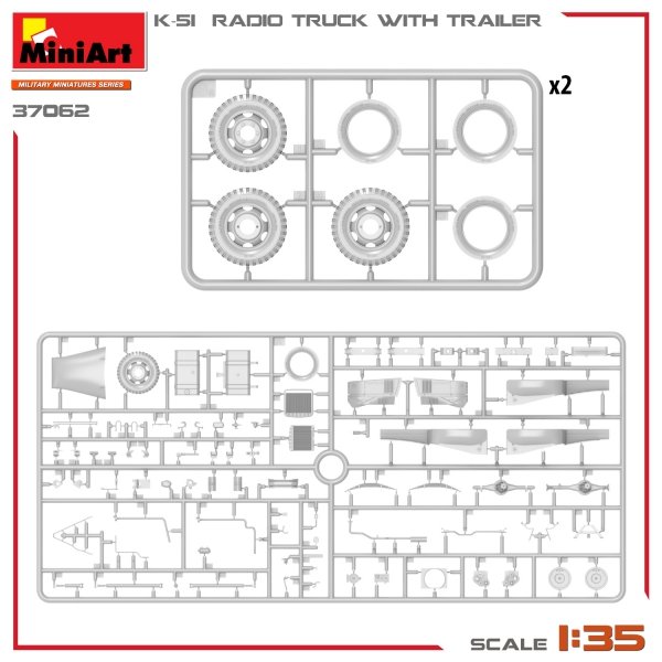 Miniart 37062 K-51 RADIO TRUCK WITH TRAILER 1/35