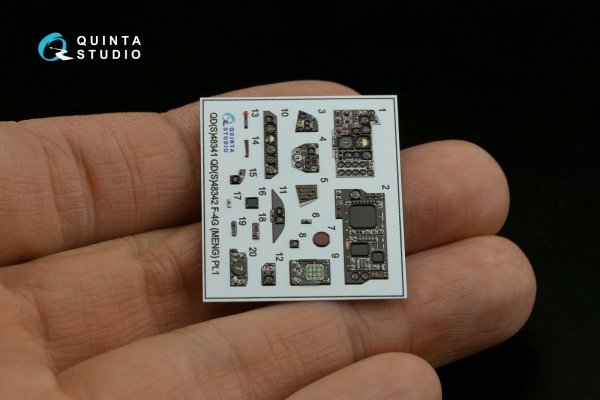 Quinta Studio QD+48341 F-4G early 3D-Printed &amp; coloured Interior on decal paper (Meng) (with 3D-printed resin parts) 1/48