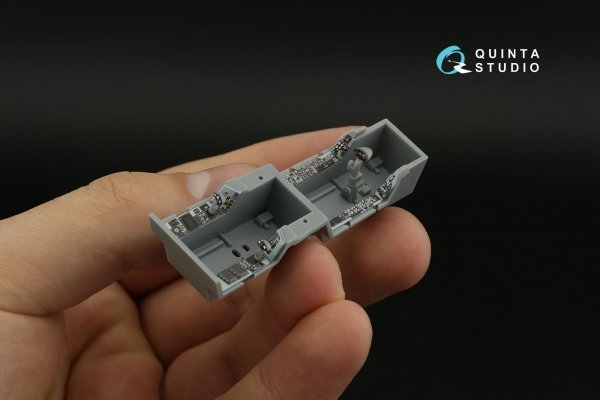 Quinta Studio QDS-48374 F/A-18F early 3D-Printed &amp; coloured Interior on decal paper (Hobby Boss) (small version) 1/48