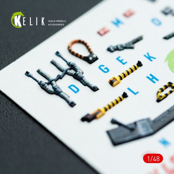 Kelik K48145 AV-8B Harrier - interior 3D decals for Hasegawa kit (1/48)