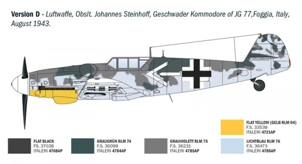 Italeri 1483 Bf 109 G-6 Aces 1/72