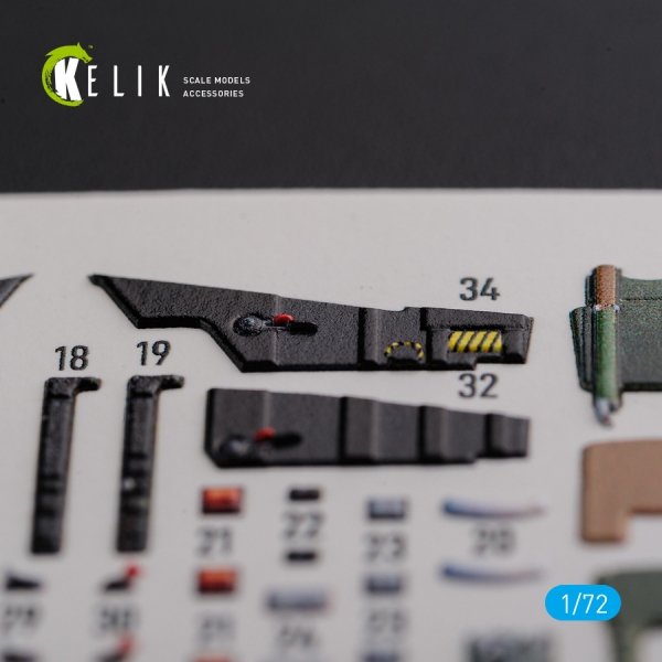 KELIK K72120 Mirage 2000D interior 3D decals forModelSvit kit 1/72