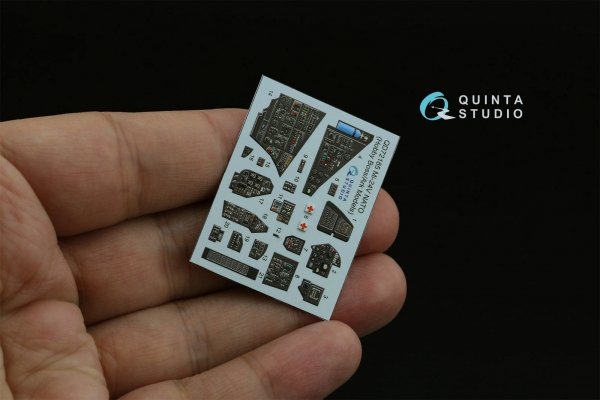 Quinta Studio QD+72185 Mi-24V NATO 3D-Printed &amp; coloured Interior on decal paper (Hobby Boss/ARK Models) (with 3D-printed resin parts) 1/72
