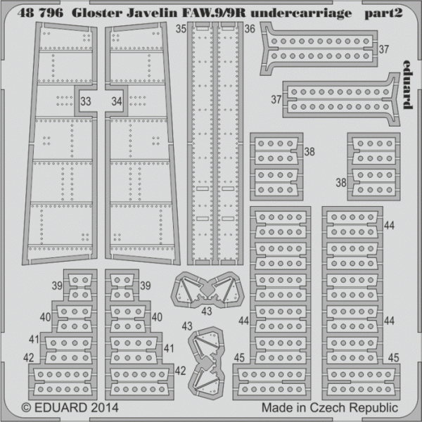 Eduard 48796 Gloster Javelin FAW.9/9R undercarriage AIRFIX 1/48