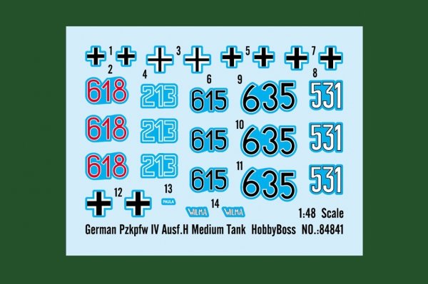 Hobby Boss 84841 German Pzkpfw IV Ausf.H Medium Tank 1/48