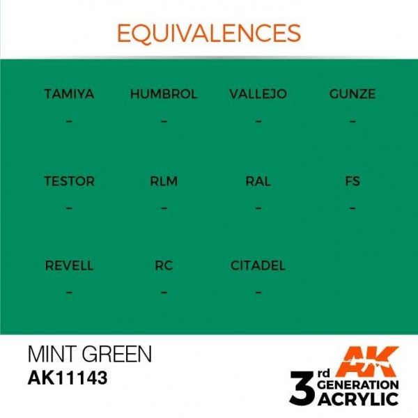 AK Interactive AK11143 MINT GREEN – STANDARD 17ml