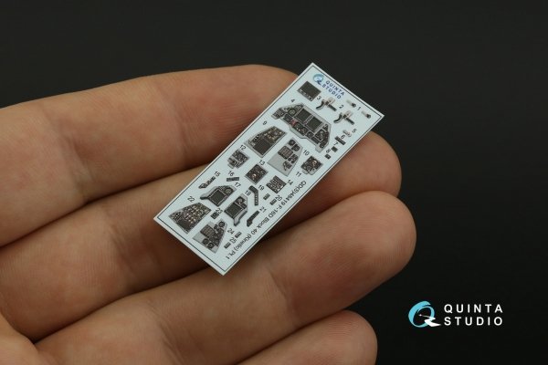 Quinta Studio QD48419 F-16D block 40 3D-Printed &amp; coloured Interior on decal paper (Kinetic 2022 tool) 1/48