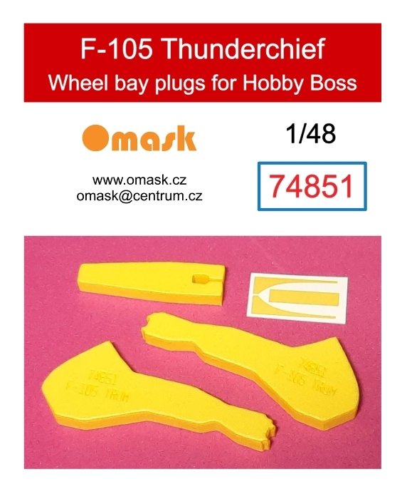Omask 74851 F-105 Thunderchief wheel bay plugs (for Hobby Boss 80332, 80333 ) 1/48