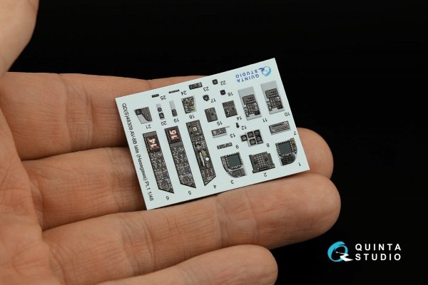 Quinta Studio QDS-48309 AV-8B Late 3D-Printed &amp; coloured Interior on decal paper (Hasegawa) (Small version) 1/48