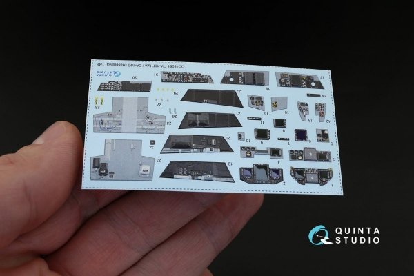 Quinta Studio QD48051 F/A-18F late / EA-18G 3D-Printed &amp; coloured Interior on decal paper (for Hasegawa kit) 1/48