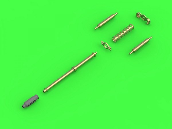 Master AM-35-002 AH-64 Apache - M230 Chain Gun barrel (30mm), Pitot Tubes and tail antenna (resin, PE and turned parts) 1:35