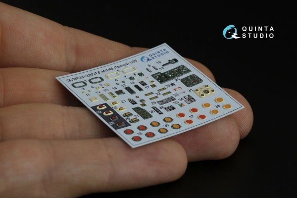Quinta Studio QD35039 HUMVEE Family 3D-Printed &amp; coloured Interior on decal paper (Tamiya) 1/35