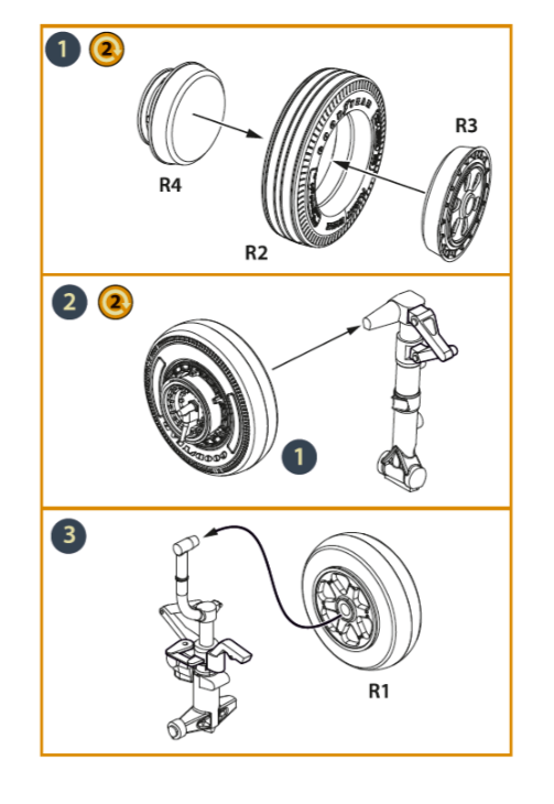 Clear Prop! CPA72164 F-86A wheel set type 2 for CP kits 1/72