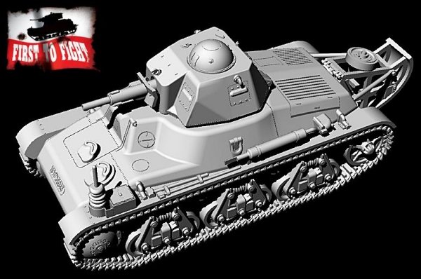 First To Fight PL104 Francuski Czołg Dowodzenia Hotchkiss H35 Z Armatą 37mm SA38 1/72