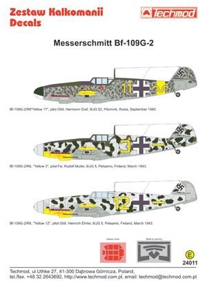 Techmod 24011 - Messerschmitt Bf 109G-2 (1:24)