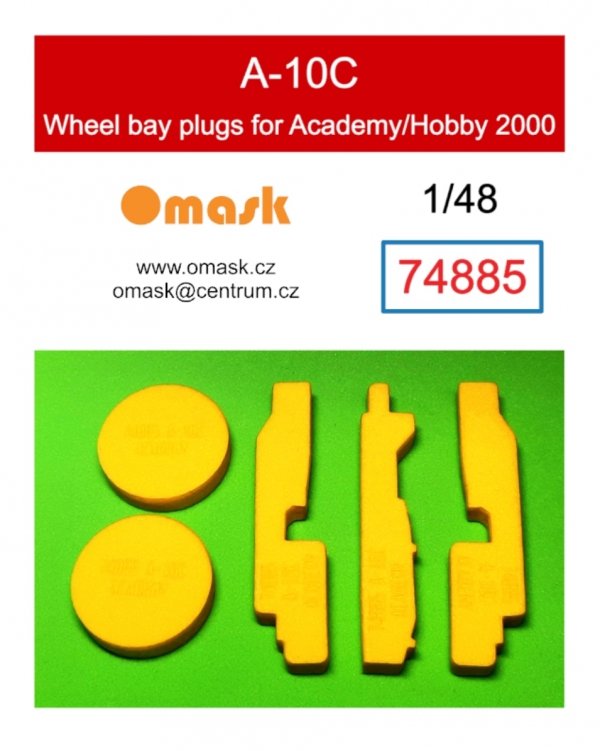 Omask 74885 A-10C wheel bay plugs (for Academy/Hobby 2000) 1/48