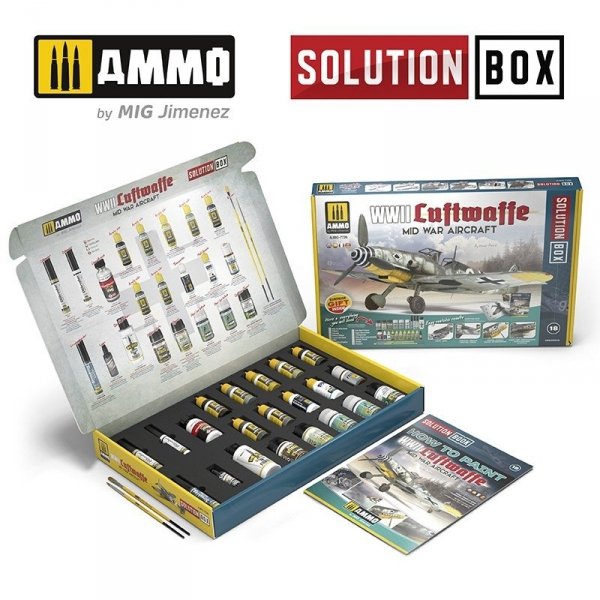 AMMO of Mig Jimenez 7726 SOLUTION BOX – WWII Luftwaffe Mid War Aircraft