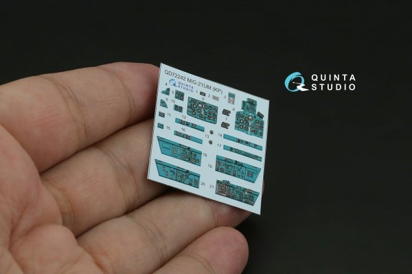 Quinta Studio QD+72242 MiG-21UM 3D-Printed &amp; coloured Interior on decal paper ( KP )( with 3D-printed resin parts ) 1/72