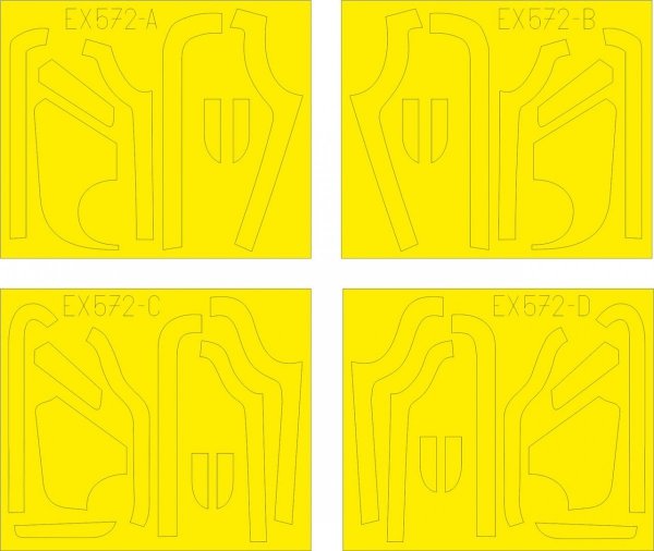 Eduard EX572 B-17G antiglare panels (VE production) MONOGRAM, REVELL 1/48