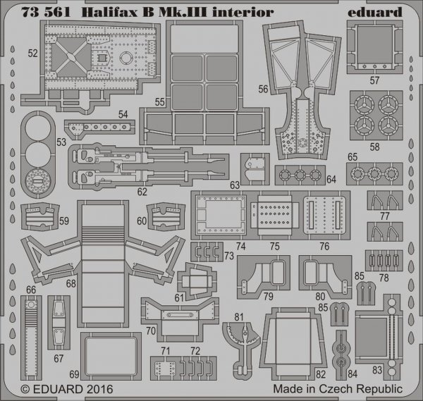 Eduard 73561 Halifax B Mk. III interior REVELL 1/72
