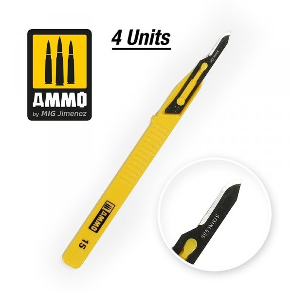 Ammo of Mig 8689 Mini Blade Curved - 4 pcs