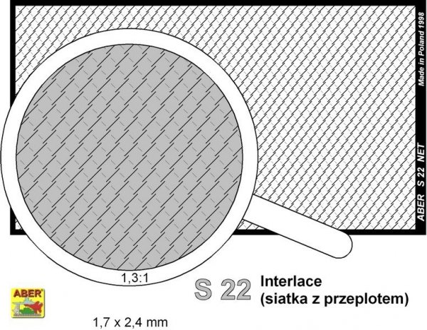 Aber S-22 Net with interlaced mesh 1,7 x 2,4 mm