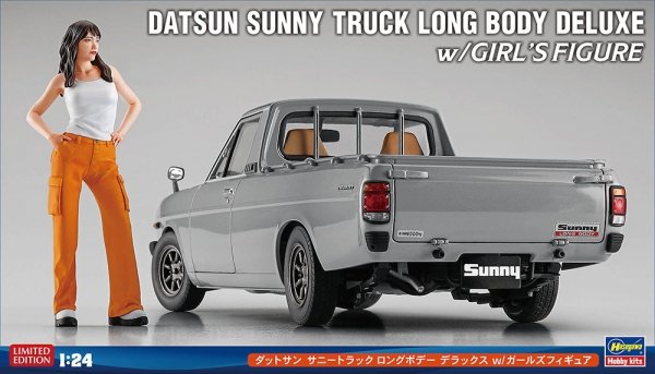 Hasegawa SP626 Datsun Sunny Truck Long Body Deluxe w/ Girl's Figure 1/24
