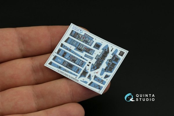 Quinta Studio QD48320 Su-30SM 3D-Printed &amp; coloured Interior on decal paper (GWH) 1/48
