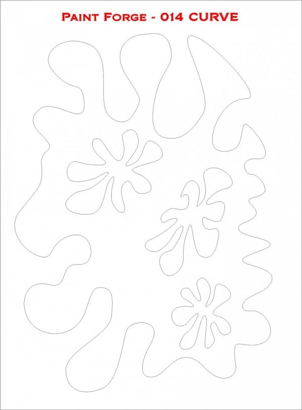 Paint Forge PFST014L STENCIL - CURVE