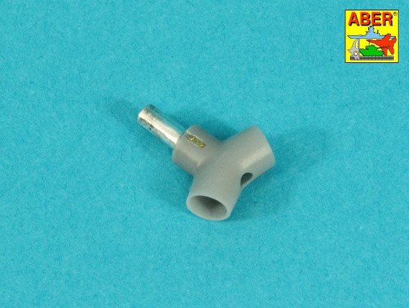 Aber 35L-359 90 mm M-36 Barrel with Y-Shaped Muzzle Brake with Mantlet Cover for M47 Patton / Lufa z hamulcem o kształcie Y do czołgu M47 Patton z pokrowcem na jarzmo (Tamiya) 1/35