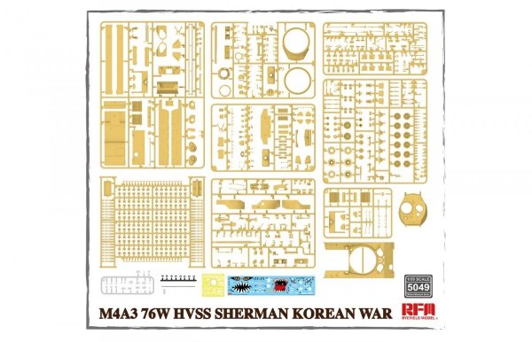 Rye Field Model 5049 M4A3 76W HVSS Sherman Korean War 1/35