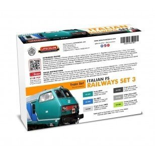Lifecolor XS18 Acrylic color Set Italian Railways Set 3 6x22ml