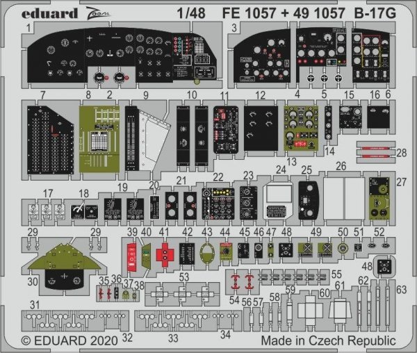 Eduard 491057 B-17G cockpit 1/48 HK MODELS