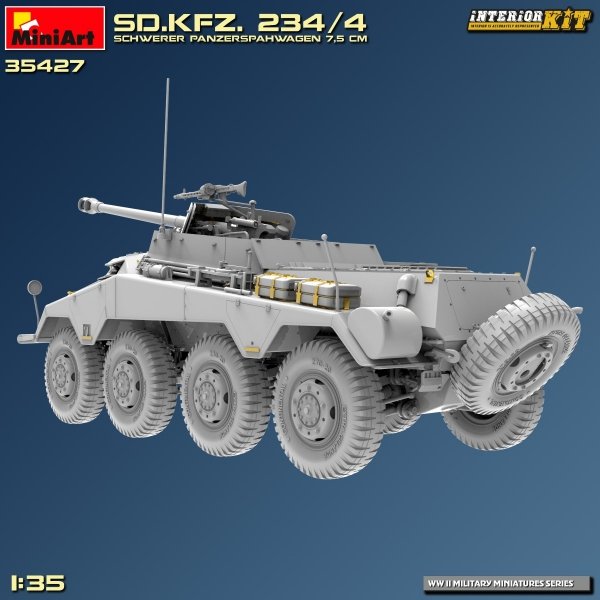 MiniArt 35427 Sd.Kfz. 234/4 SCHWERER PANZERSPÄHWAGEN 7,5 cm. INTERIOR KIT 1/35