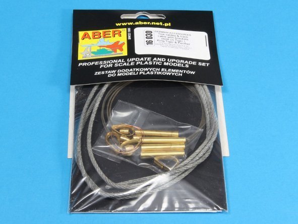 Aber 16030 Tow cables and track cable with brackets used on Tiger I, King Tiger and Panther (1:16)