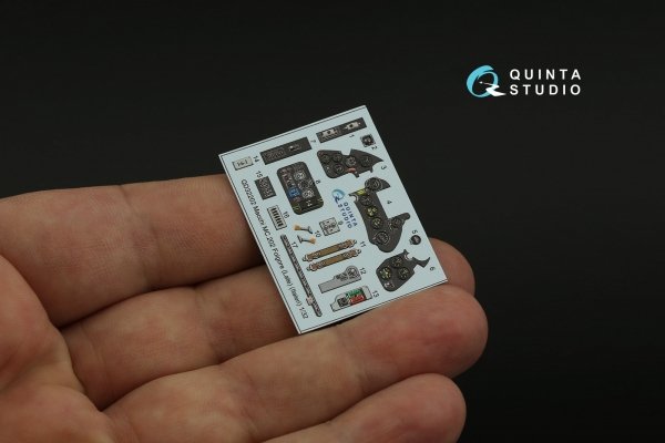 Quinta Studio QD32202 Macchi MC.202 Folgore Late 3D-Printed &amp; coloured Interior on decal paper (Italeri) 1/32