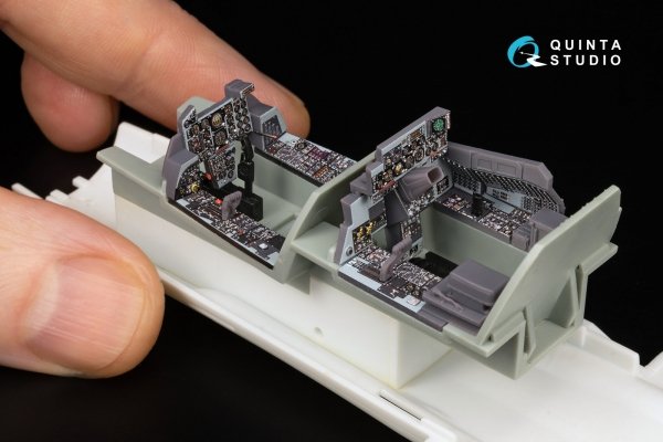 Quinta Studio QDS+48495 F-4D late Phantom II 3D-Printed &amp; coloured Interior on decal paper (Academy) (Small version) (with 3D-printed resin parts) 1/48