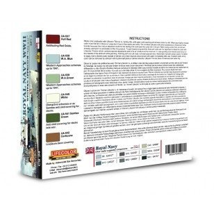 Lifecolor CS34 Acrylic paint set Royal Navy Set 2 6x22ml