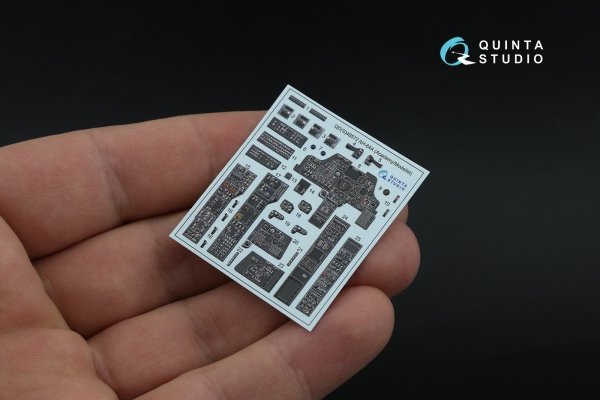 Quinta Studio QDS-48572 AH-64A 3D-Printed &amp; coloured Interior on decal paper (Academy/Modelist) (small version) 1/48