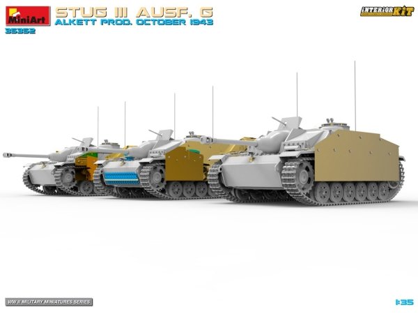 MiniArt 35352 STUG III AUSF. G ALKETT PROD. OCTOBER 1943 INTERIOR KIT 1/35