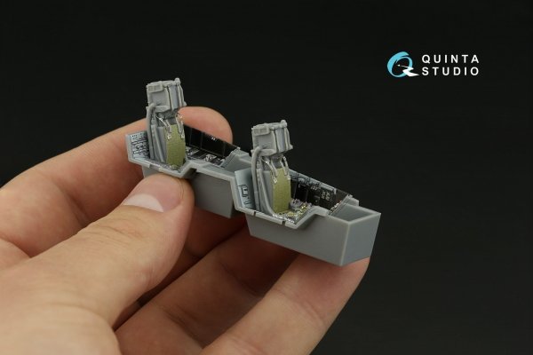 Quinta Studio QD48373 F/A-18F late / EA-18G 3D-Printed &amp; coloured Interior on decal paper (Hobby Boss) 1/48